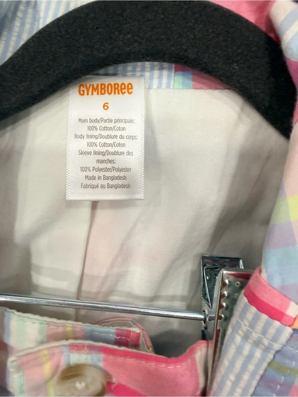 Gymboree Pastel Plaid Shorts Suit in Pink, Blue, Yellow & Cream
